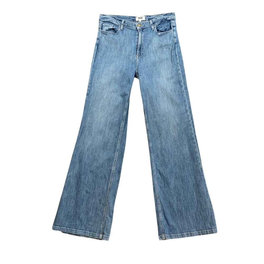 Paige Jeans Womens 28 Denim High Rise Flare Wide Leg Zip Fly Pocket Comfort